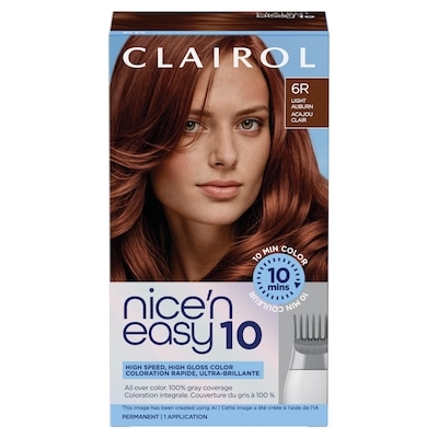 Clairol Nice'N Easy 10 Permanent Hair Dye, 6R Light Auburn 1 ea, $11.00/1ea