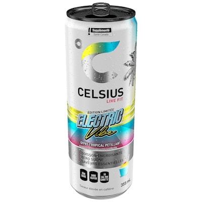 Celsius Boissons énergisantes Electric Vibe 355 ml, 1,26 $/100ml