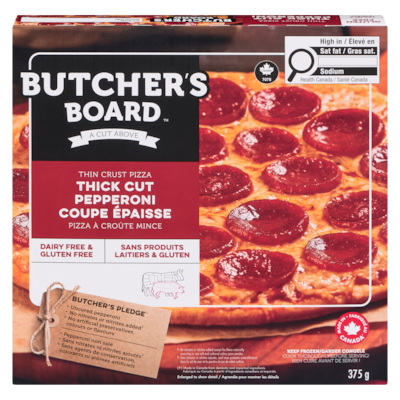 Daiya Thin Crust Pizza Thick Cut Pepperoni 375 g, $3.46/100g