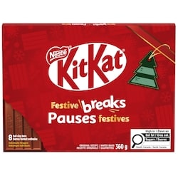 Nestlé Kitkat Full-Size Bars, Crisp Wafers & Milk Chocolate 360 g, $2.64/100g