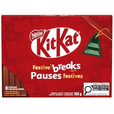 Nestlé Kitkat Full-Size Bars, Crisp Wafers & Milk Chocolate 360 g, $2.64/100g