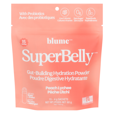 Blume Gut-Building Hydration Powder Peach Lychee 60 g, $48.32/100g