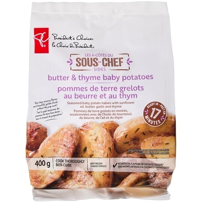 le Choix du Président Pommes de terre grelots au beurre et au thym Les à-côtés du sous-chef 400 g, 1,38 $/100g