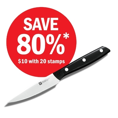 Zwilling Paring Knife – $10 with 20 stamps 1 ea, $50.00/1ea