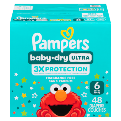 Pampers Baby Dry Diapers Size 6, Fragrance Free, 48 Count 48 ea, $0.52/1ea