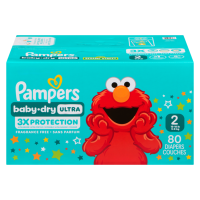 Pampers Baby Dry Ultra Diapers Size 2, 80 Count 80 ea, $0.25/1ea