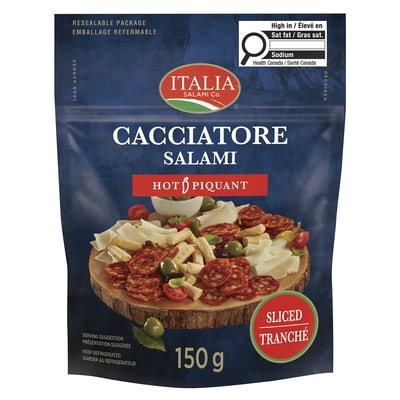 Italia Cacciatore Salami Piquant 150 g, 5,66 $/100g