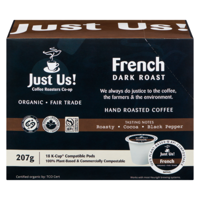 Just Us Hand Roasted Coffee French Dark Roast Organic 11.5 g, $217.30/100g