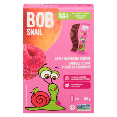 Bob Snail Bandelettes de pomme et framboise 84 g, 4,51 $/100g