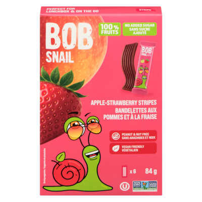 Bob Snail Bandelettes aux pommes et à la fraise 84 g, 4,51 $/100g