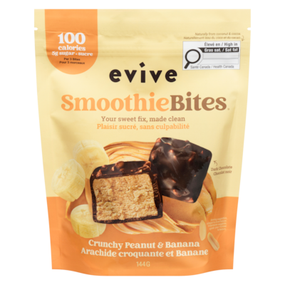 Evive Smoothie bites arachide croquante et banane 144 g, 5,06 $/100g