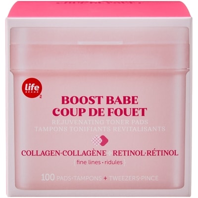Life Brand Boost Babe Rejuvenating Toner Pads 100 ea, $0.16/1ea