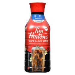 Tim Hortons Café glacé noir vanille non sucré 1.42 l, 0,58 $/100ml