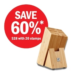 Knife Block – $28 with 20 stamps