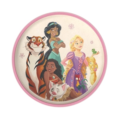 Zak! Designs Assiette en bambou Princess 8 pouces en mélamine avec rebord 1 ea, 4,00 $/1ch