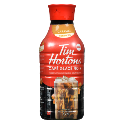 Tim Hortons Café glacé noir caramel non sucré 1.42 l, 0,63 $/100ml