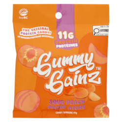 Gummy Gainz Bonbons pêche aigre 49 g, 10,18 $/100g