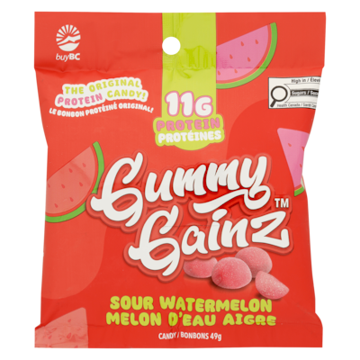 Gummy Gainz Candy Sour Watermelon 50 g, $12.22/100g