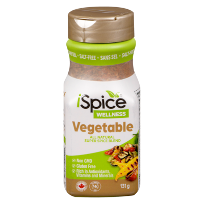 iSpice Wellness Seasoning, Vegetable, Gluten Free 131 g, $6.10/100g