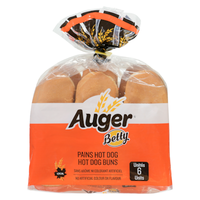 Auger Pains hot dog paquet de 6 340 g, 1,18 $/100g