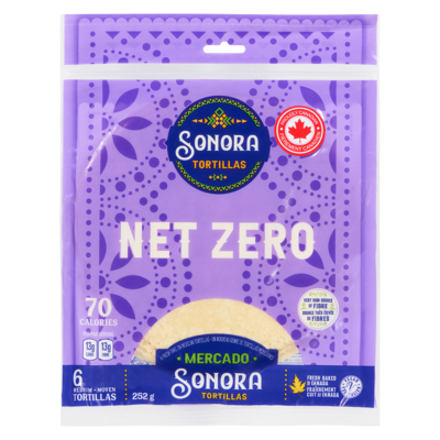 Sonora Tortillas Net Zero Medium 252 g, $3.17/100g