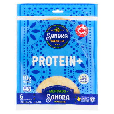 Sonora Tortillas Protein+ Medium 270 g, $2.96/100g