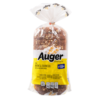 Auger Oats & Sunflower Bread 600 g, $0.58/100g