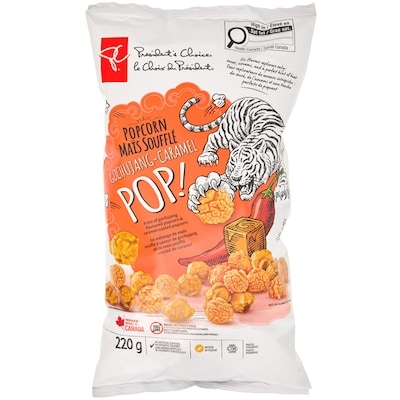 President's Choice Popcorn Gochujang-Caramel 220 g, $1.81/100g