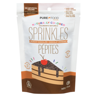 Pure Food Crunchy Chocolate Sprinkles 142 g, $5.27/100g