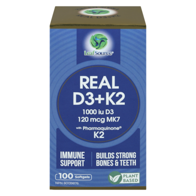 LEAF SOURCE Real D3+K2 100 ea, $0.33/1ea