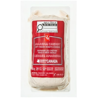 le Choix du Président Fromage de chèvre frais à pâte molle, cerises amarena 140 g, 4,29 $/100g