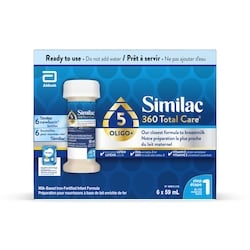 Similac 360 Total Care Étape 1 Pret-à-Servir 6x59 mL 6x59.0 ml, 4,52 $/100ml