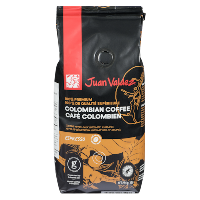 JUAN VALDEZ Colombian Coffee Espresso Whole Bean 284 g, $5.28/100g