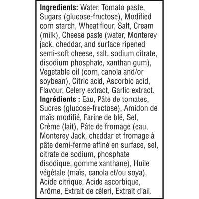 Soupe condensée fromage grillé et tomates arôme