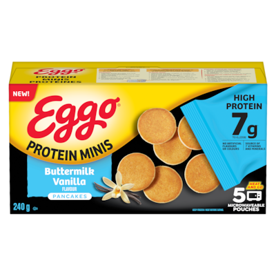 Kelloggs Eggo Pancakes Protein Minis Buttermilk Vanilla Flavour 5x48.0 g, $3.33/100g