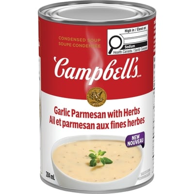 Campbell’s Soupe condensée ail et parmesan aux fines herbes 284 ml, 1,05 $/100ml