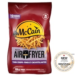 McCain Air Fryer Thin Crisps French Fries 650 g, $0.92/100g