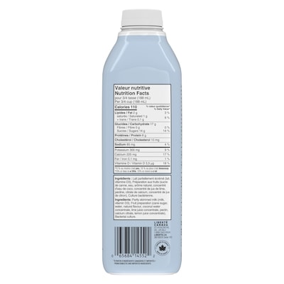 Kéfir Yogourt à boire, Noix de coco-Lime 1 % M.G.