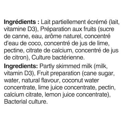 Kéfir Yogourt à boire, Noix de coco-Lime 1 % M.G.