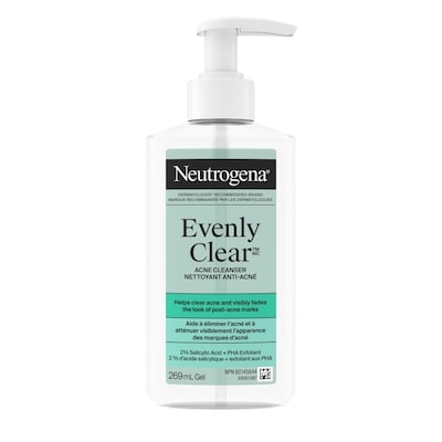 Neutrogena Nettoyant anti-acné Evenly Clear à l’acide salicylique 269 ml, 7,80 $/100ml