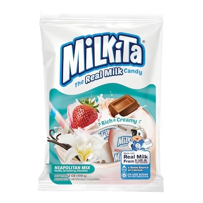 Milkita Milk Candy Neapolitan Mix 100 g, $4.19/100g