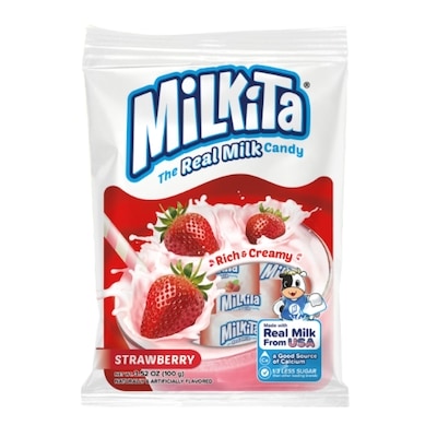  Bonbon au lait à la fraise 100 g, 4,19 $/100g