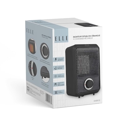 Elle Chauffage céramique portable à commande mécanique 1 ea, 24,99 $/1ch