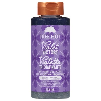 Tree Hut Violet Victory Foaming Gel Body Wash 532 ml, $3.19/100ml