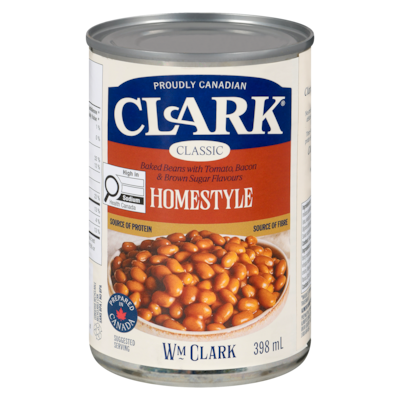Clark Baked Beans With Tomato, Bacon & Brown Sugar Flavours Homestyle 398 ml, $0.50/100ml