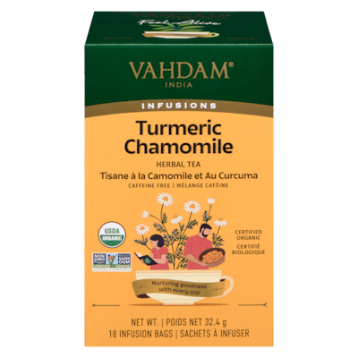 VAHDAM Turmeric Chamomile Herbal Tea 18 ea, $0.42/1ea