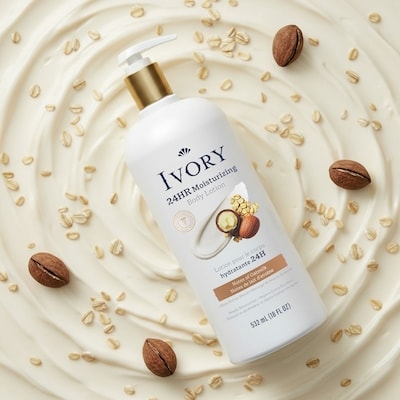 Body Lotion, 24hr Moisturizing, Absorbs Instantly, Shea Butter Blend, Notes Of Oatmilk Scent