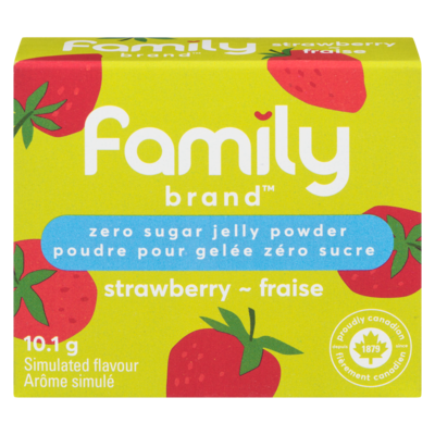 Family Brand Poudre pour gelée fraise 85 g, 1,52 $/100g
