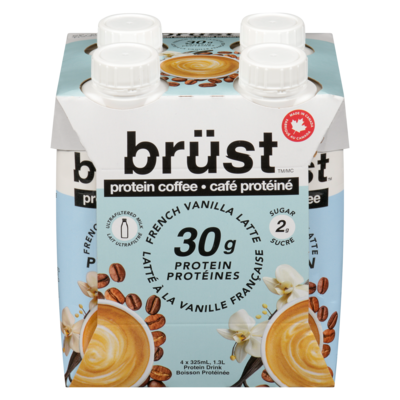 Brust Protein Drink French Vanilla Latte 4x325.0 ml, $1.00/100ml