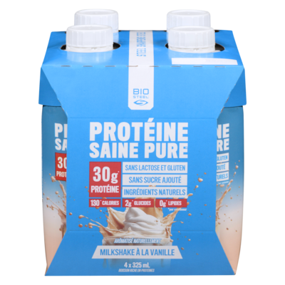 Biosteel Boisson riche en protéines milkshake à la vanille 4x325.0 ml, 1,23 $/100ml